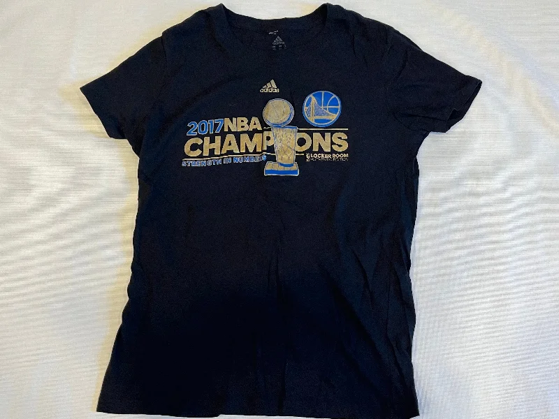 ADIDAS Golden State Warriors Women Short Sleeve Black Shirt size Small Casual Sweatshirts for Women