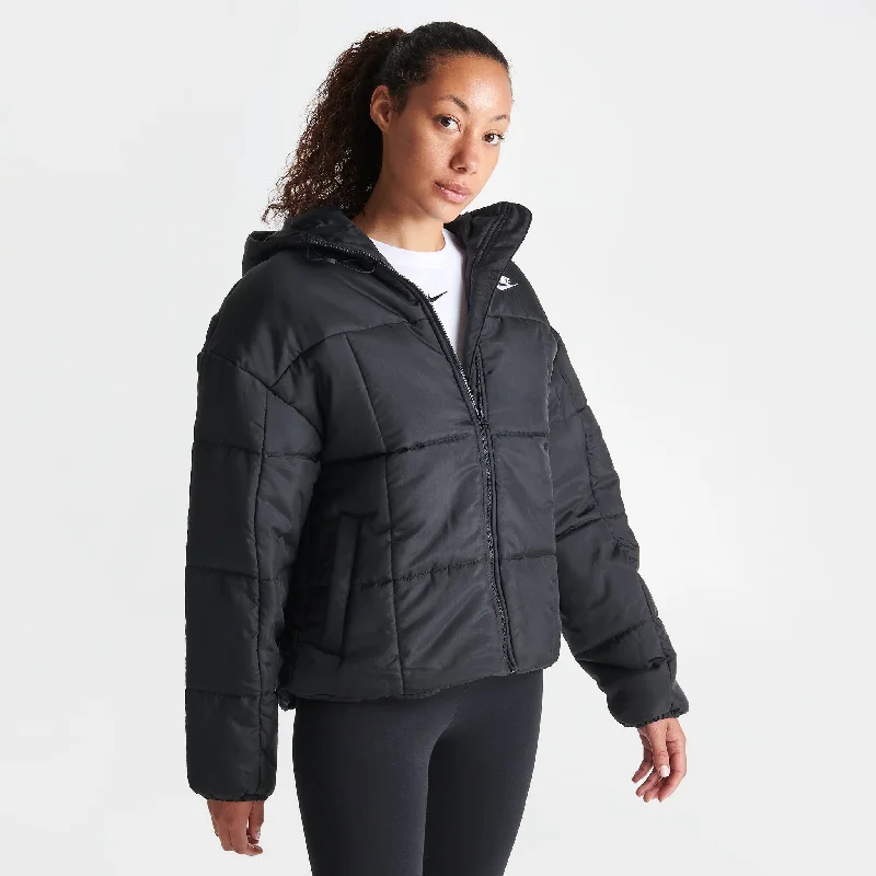 Nike Sportswear Women's Therma-FIT Classic Puffer Jacket Black / White Women's sporty jackets