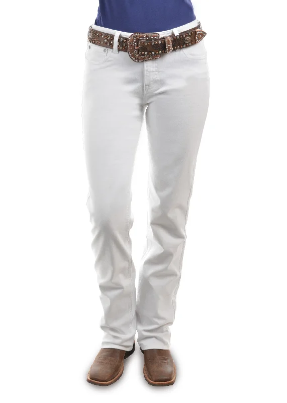 Pure Western Ladies White Jeans