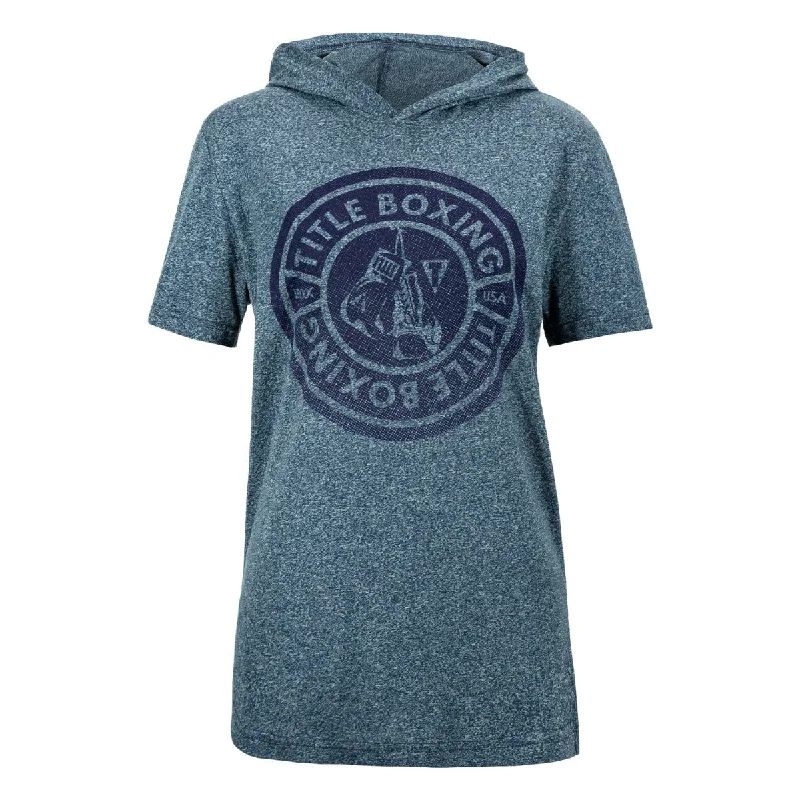 TITLE Boxing Women's Vintage Short Sleeve Hooded Tee Hoodies for Winter Wear