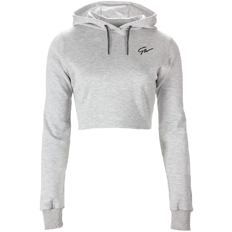 Pixley Crop Top Hoodie - Grey Women's hiking jackets