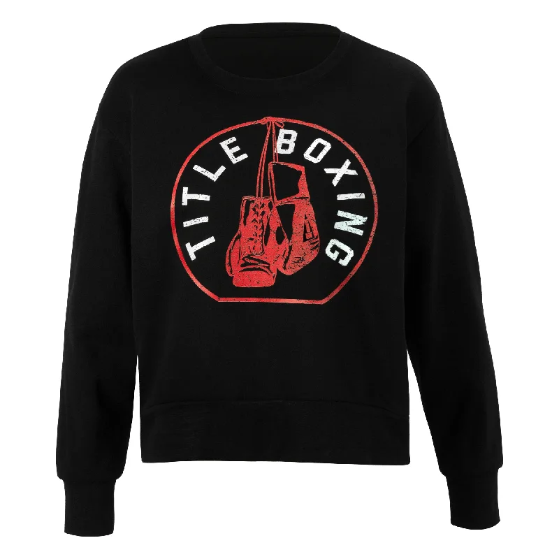 TITLE Boxing Women's Signal Crewneck Sweatshirt Graphic Hoodie Sweatshirt