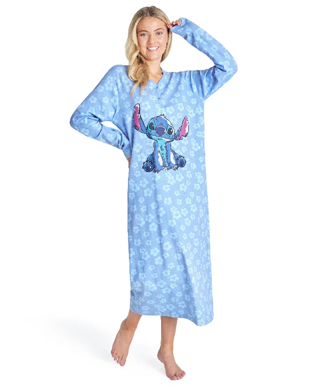 Disney Nighties for Women, Long Sleeve Nightdress  Stitch Budget-friendly pajama sets