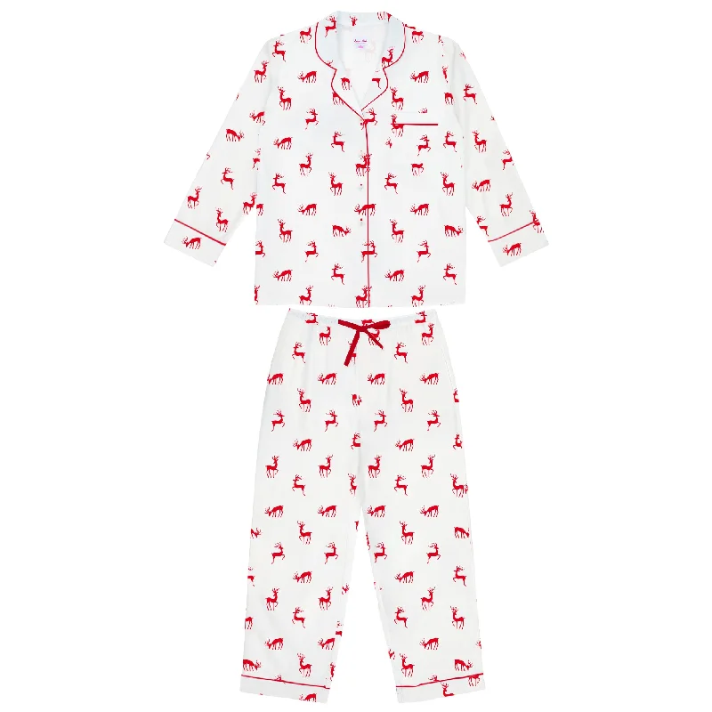 Women's Reindeer Red Long PJ Set Best-value pajama sets