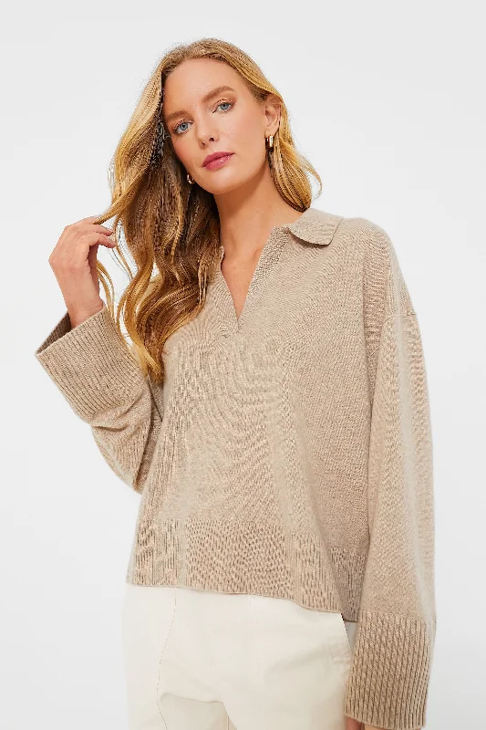 Stone Cashmere Ally Polo Pullover Zara sweaters