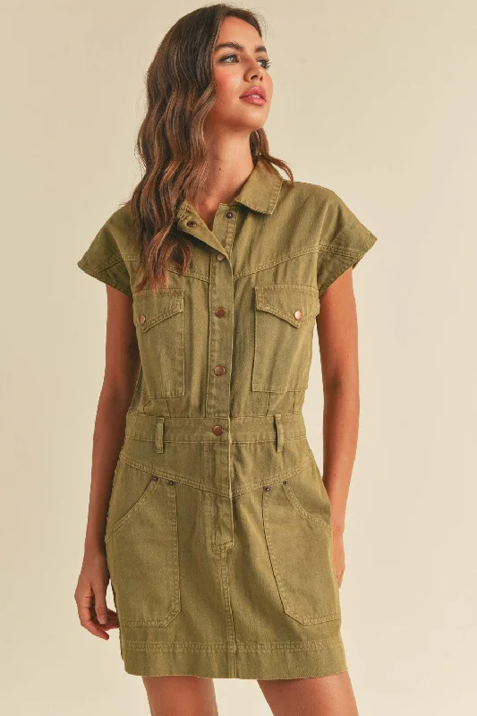 Eleanor Denim Cargo Dress H&M mini dresses