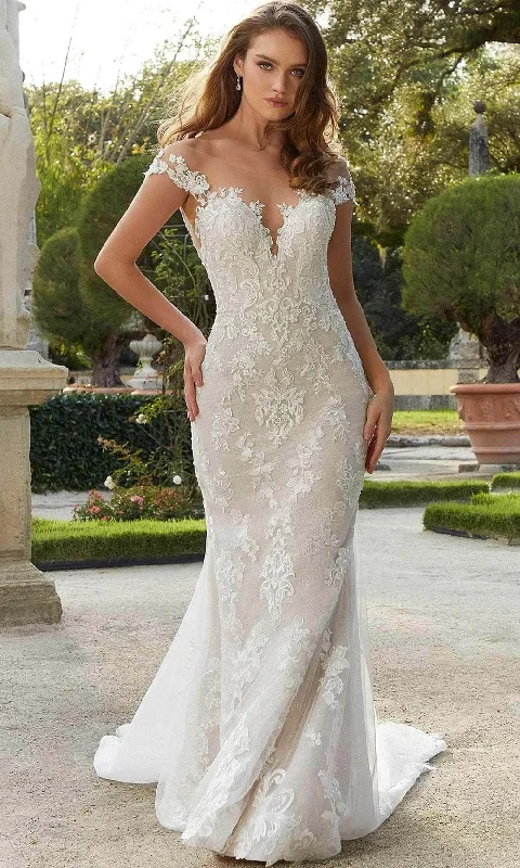 Mori Lee Bridal 2478 - Illusion Off Shoulder Bridal Gown Sexy Lace Gown