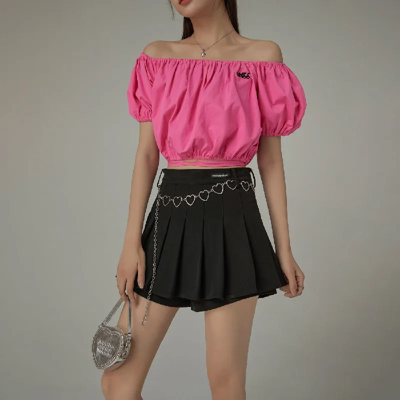 Casual Layered Zipper Pleated Skort Travel unclassified skirts