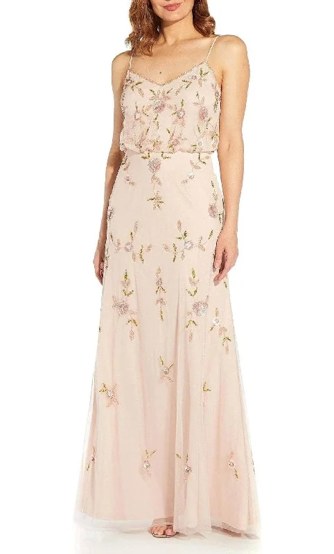 Adrianna Papell AP1E209840 - Beaded Blouson Long Dress Zara maxi dresses