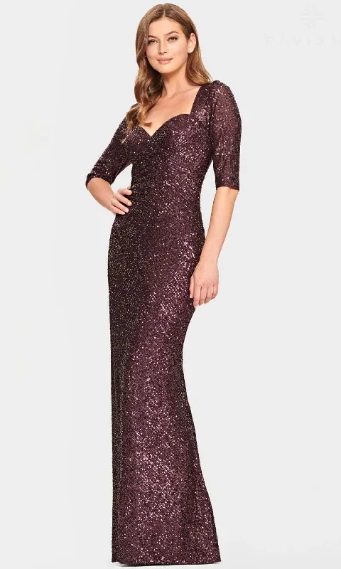 Faviana S10861 - Sweetheart Sequined Evening Gown Preppy party dresses