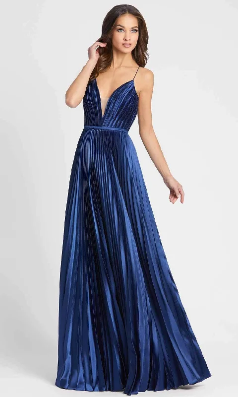 Ieena Duggal - 49039I V-Neck Spaghetti Strap Accordion Pleated Gown Wedding guest party dresses