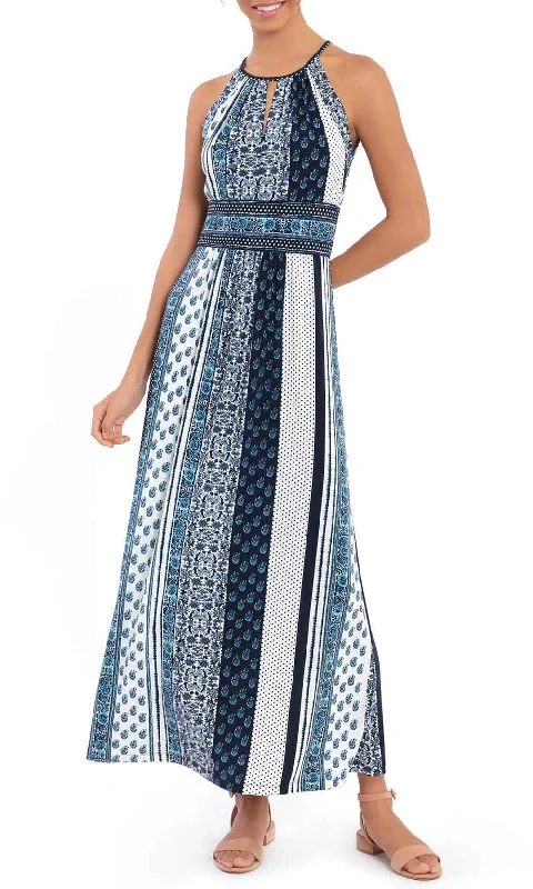 London Times T6345M - Keyhole Front Print Maxi Dress Best maxi dresses for summer vacation