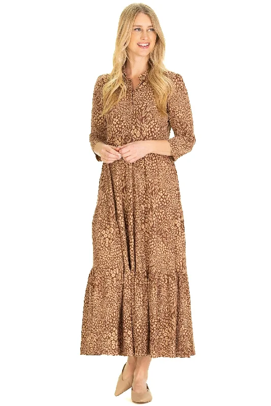 The Merritt Midi Dress in Mocha Forest New Year's Eve midi dresses