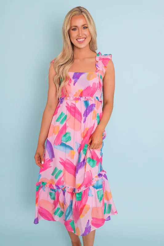 RESTOCK: The World Is My Canvas Midi Dress Affordable midi dresses