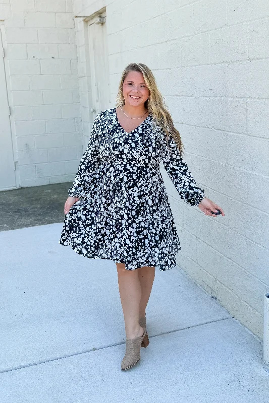 Seeing Black and White Floral Dress Plus size floral dresses