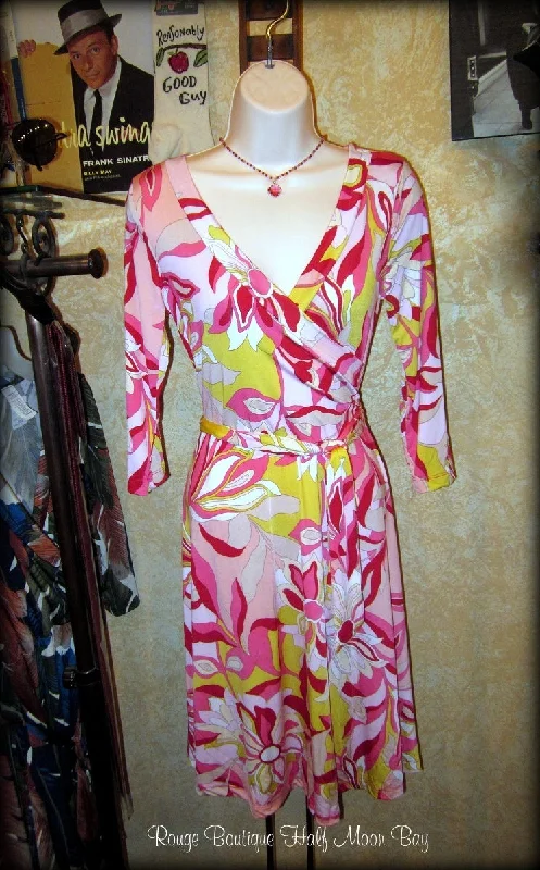 Red and pink floral wrap dress Best floral dresses for work