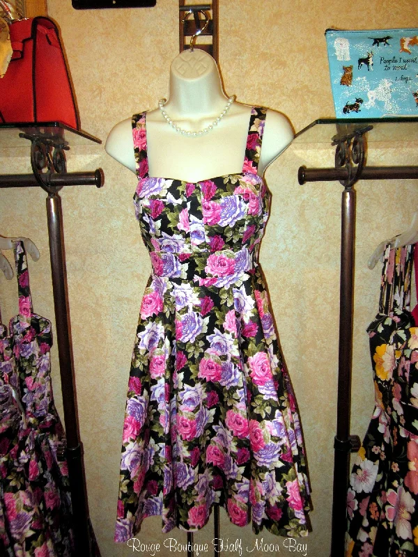 Retro tie-back Floral Hostess dress Floral dresses under $50