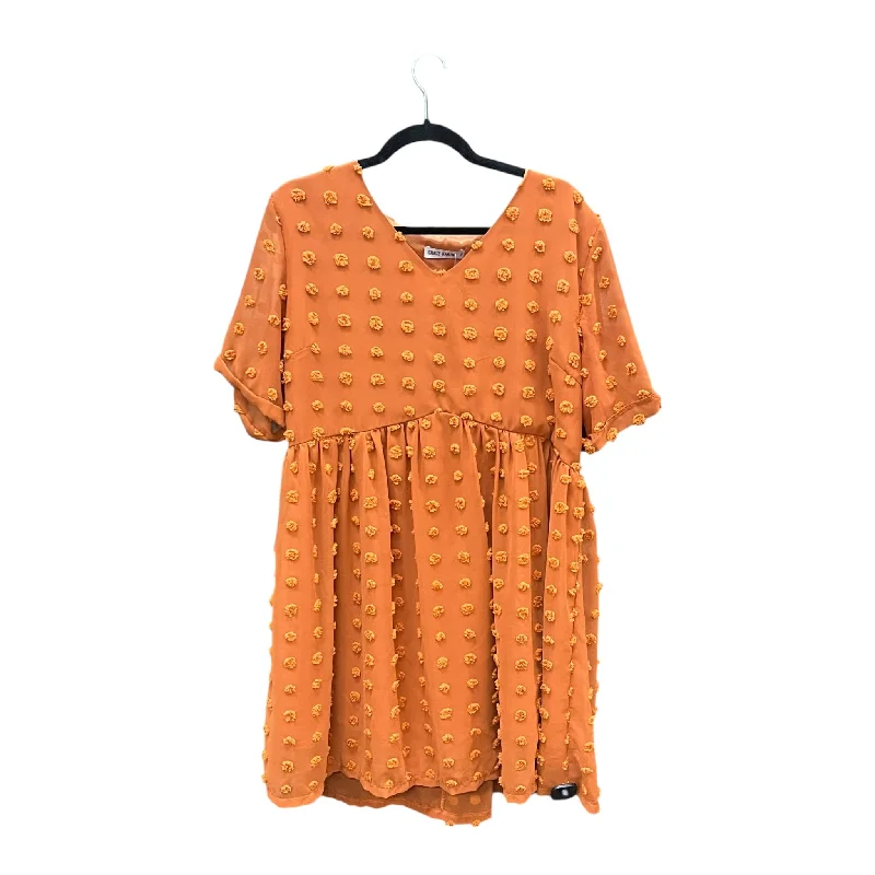 Dress Casual Short By Grace Karin In Orange, Size: 2x Vintage Denim Skirt