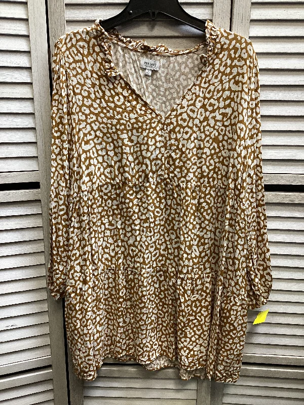 Dress Casual Short By True Craft In Leopard Print, Size: 1x Mini Skirt with Bow