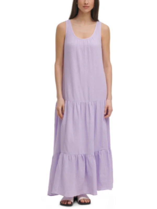 Womens Gauze Tiered Maxi Dress Flowing Maxi Skirt