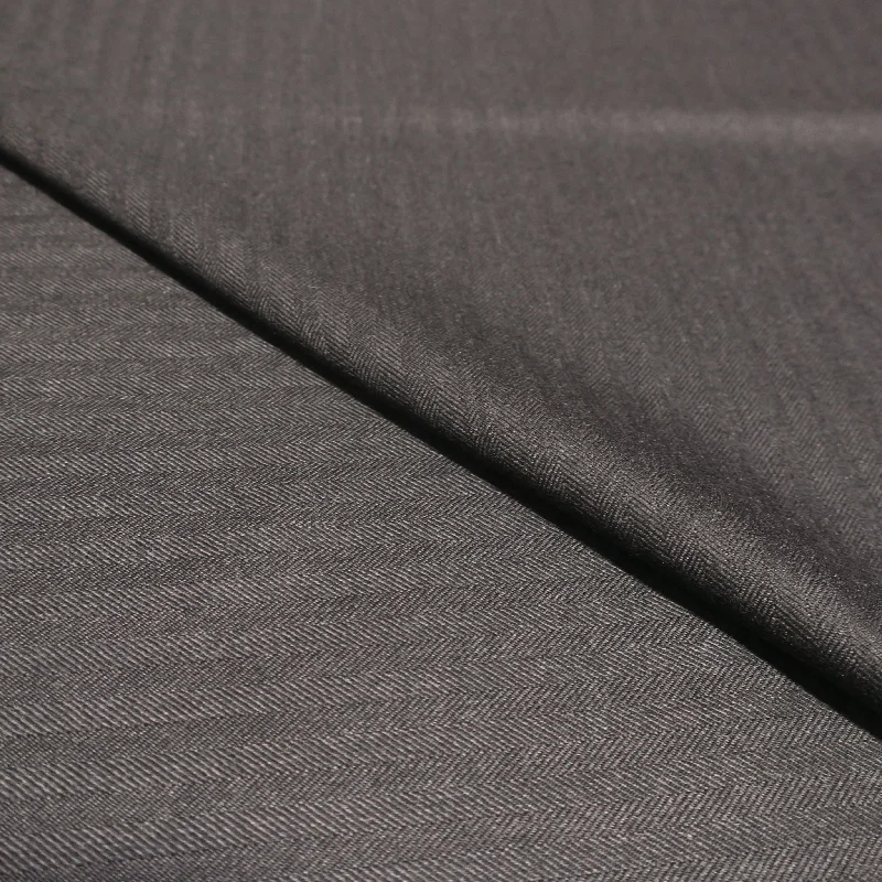 2.25 YDS Charcoal Herringbone 100% Wool Super 130's Loro Piana Fabric Preppy unclassified dresses