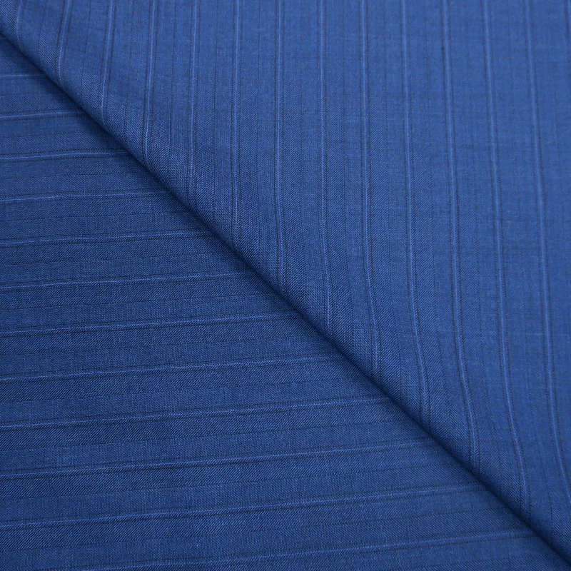 2.40 YDS Tory Blue Pinstripe Super 150s Tasmanian 100% Wool Loro Piana Fabric Ruched unclassified dresses