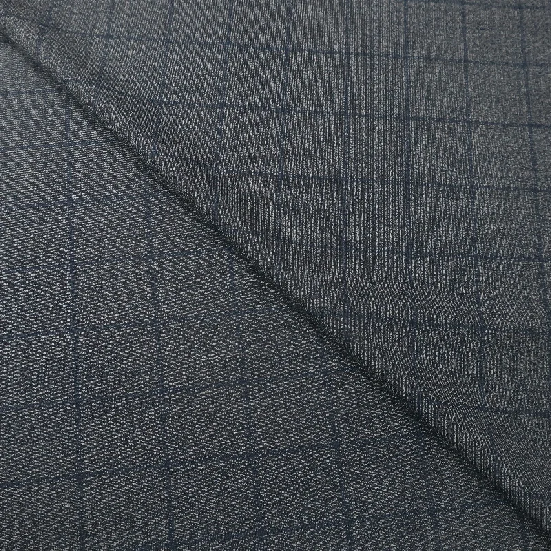 4.40 YDS Storm Dust Gray and Navy Prince Of Wales Wool Loro Piana Fabric Stylish unclassified dresses