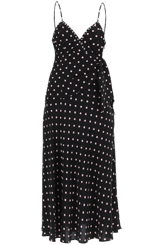 Alessandra Rich Women's Polka Dot Slip Dress With Studs And Rhinestones Anniversary unclassified dresses