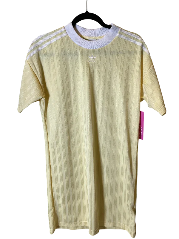 Athletic Dress By Adidas In Yellow, Size: S Mesh unclassified dresses