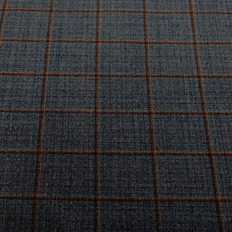 Blue Dark Check SCABAL super 130's Fabric Y2K unclassified dresses