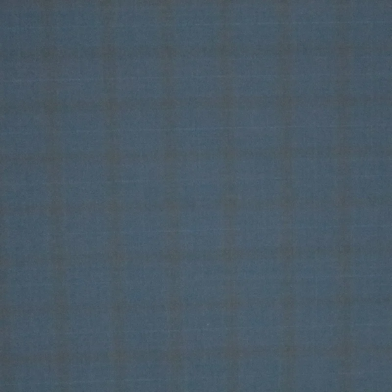 Blue Dark Windowpane SCABAL Super 130's Wool Fabric Ruched unclassified dresses