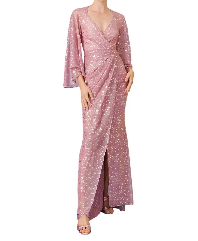 Bologne3 Gold Voila Gown In Pink Graduation unclassified dresses