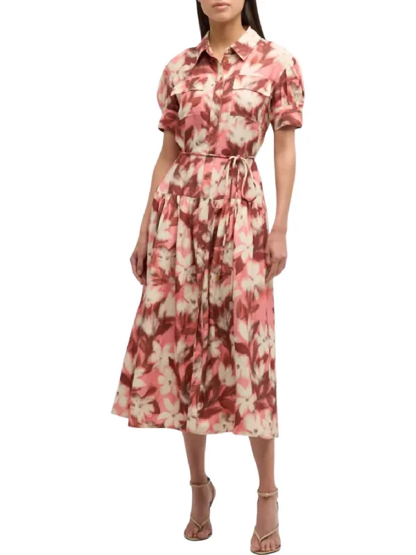 Carrington Dress In Geranium Pink Spring unclassified dresses