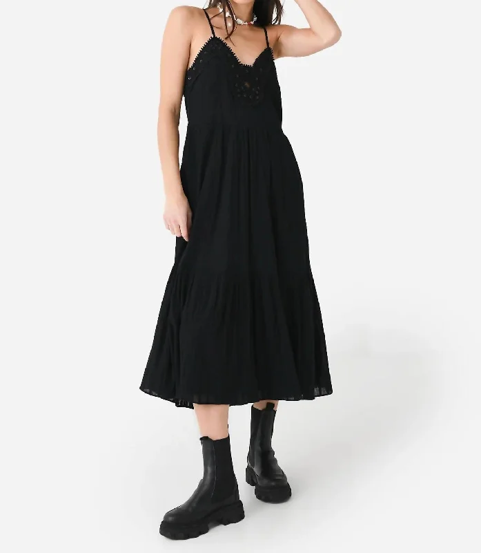 Charlotte Embroidery Dress In Black Color block unclassified dresses