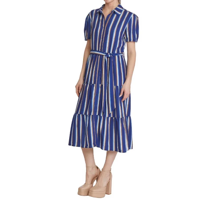 Chloe Dress In Blue Stripe Best-selling unclassified dresses