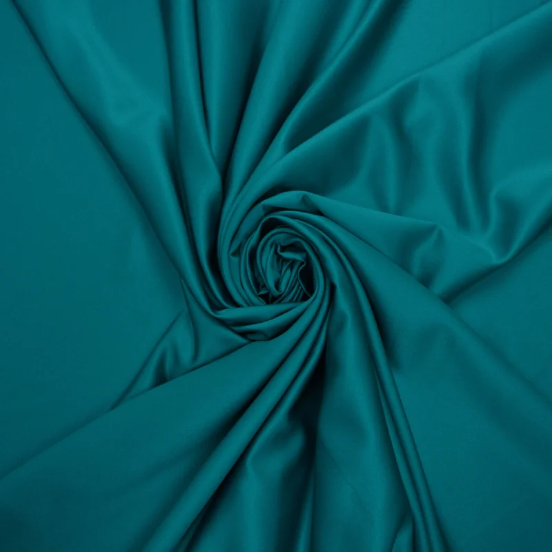 Crepe Teal Solid Mystique Satin Halter unclassified dresses