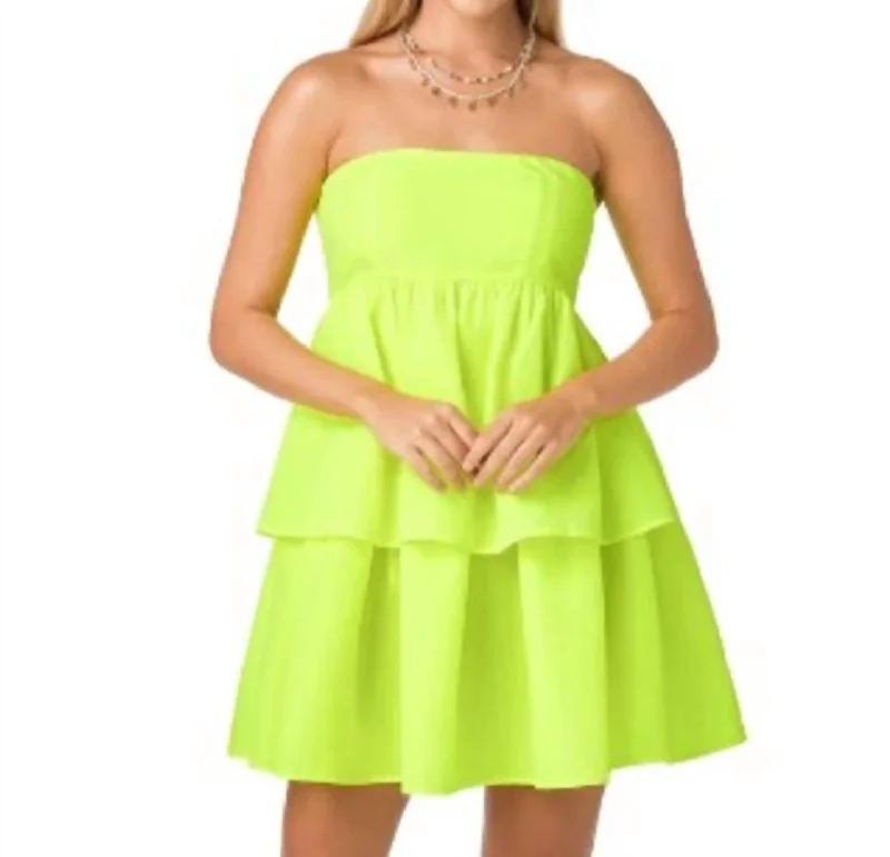 Dabney Dress In Electric Lime Best-selling unclassified dresses