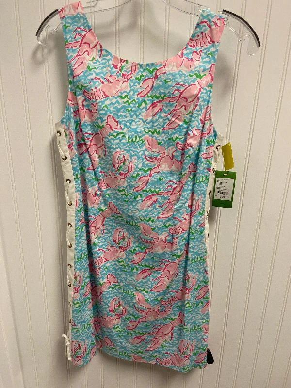 Dress Designer By Lilly Pulitzer In Blue & Pink, Size: S High-low unclassified dresses