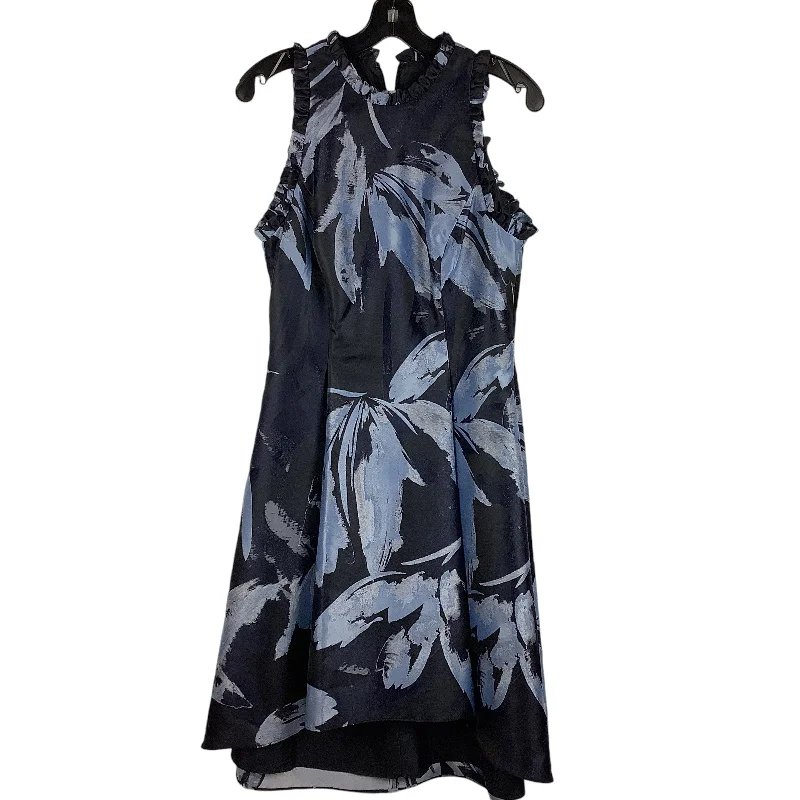 Dress Work By Adrianna Papell In Black & Blue, Size: 8 Formal unclassified dresses