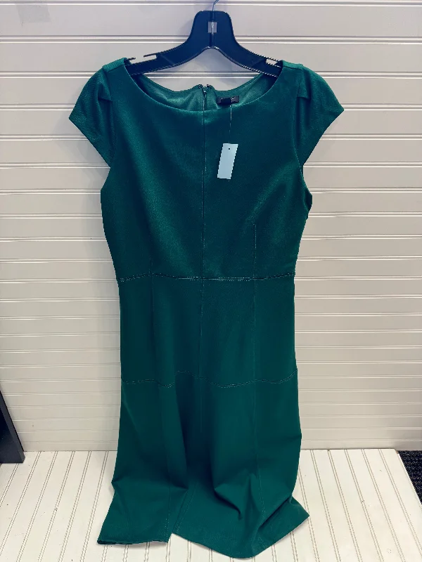 Dress Work By Ann Taylor In Green, Size: 10 Satin unclassified dresses