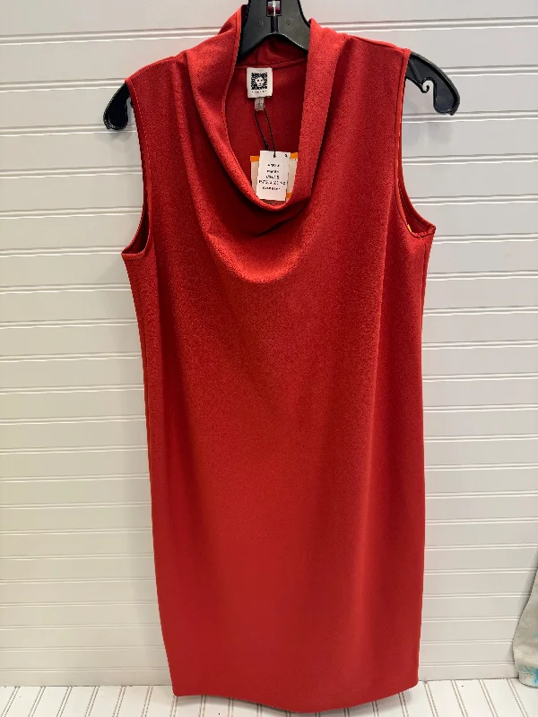 Dress Work By Anne Klein In Red, Size: S Printed unclassified dresses