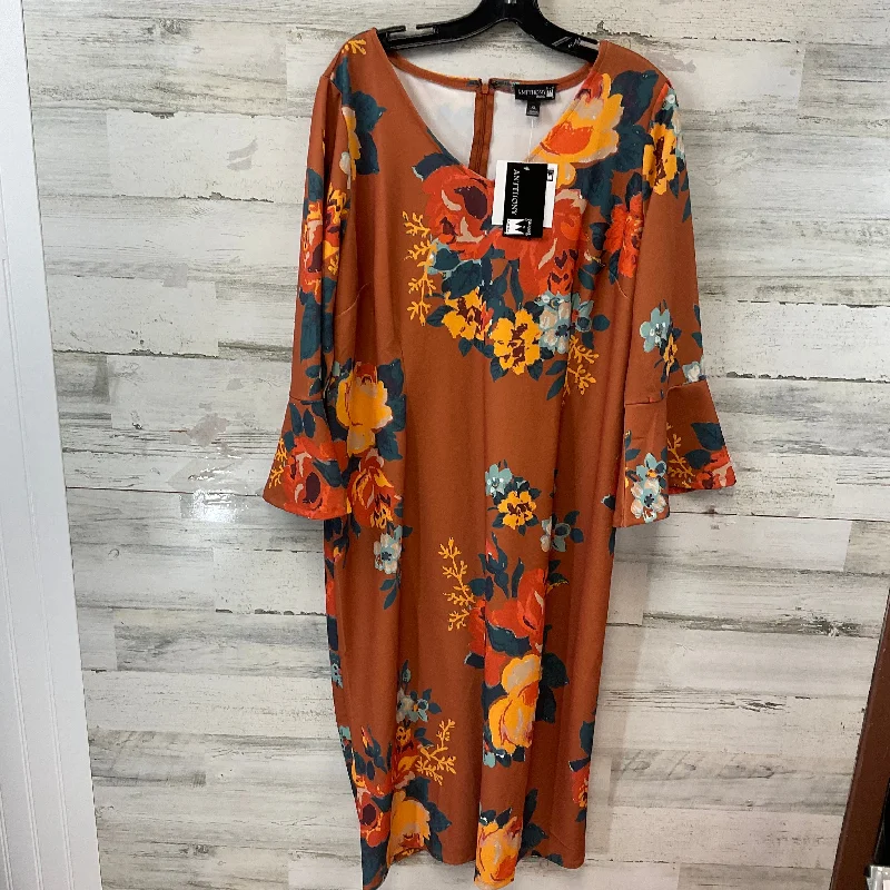 Dress Work By ANTHONY In Orange, Size: Xl Neutral tone unclassified dresses