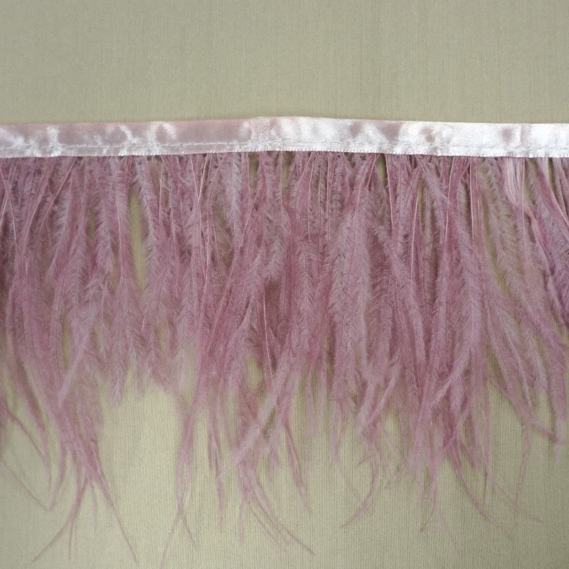 Dusty Rose Ostrich Feather Trim 2 PLY Club unclassified dresses