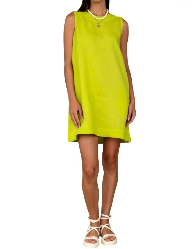 Ellie Dress In Pear Sleeveless unclassified dresses