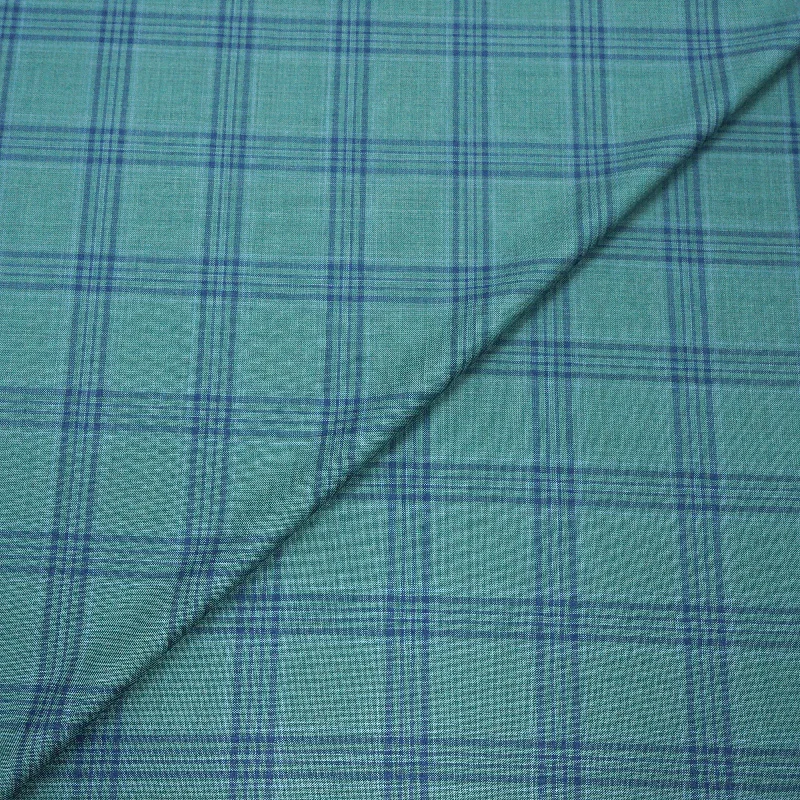 Green With Blue Plaid Dormeuil Forever Green Fabric Engagement unclassified dresses