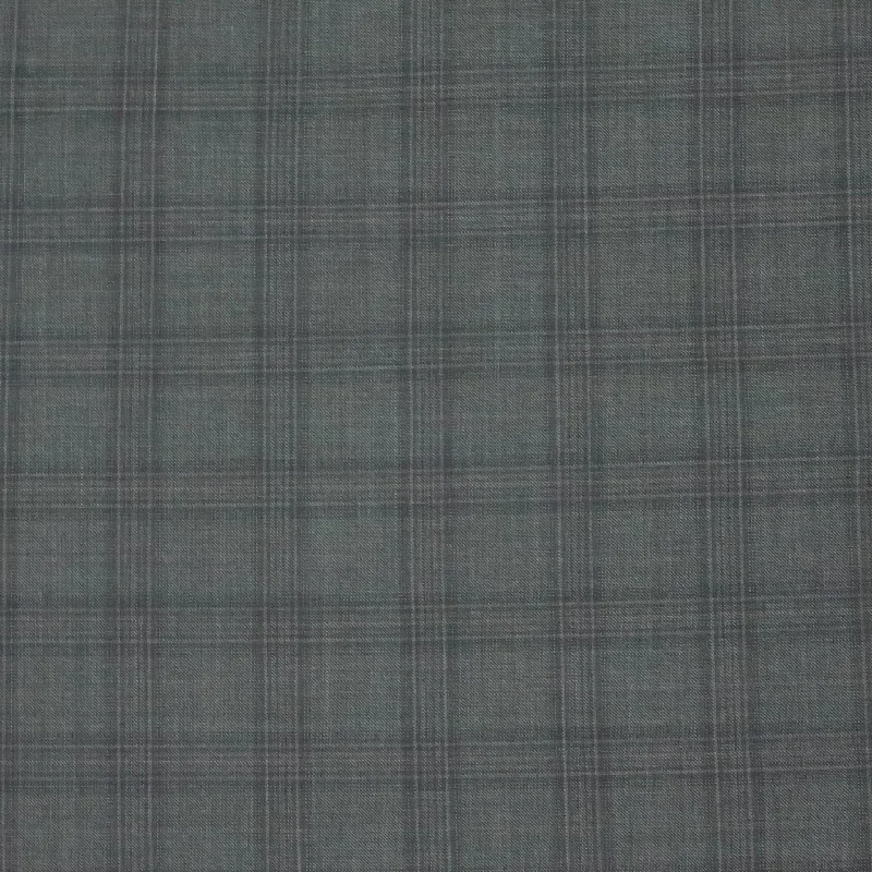 Grey Light Glen Check SCABAL Super 130's Wool Fabric Off-shoulder unclassified dresses