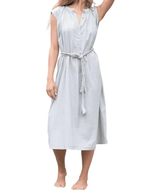 Hanley Summer Dress In Gray/charcoal Smocked unclassified dresses