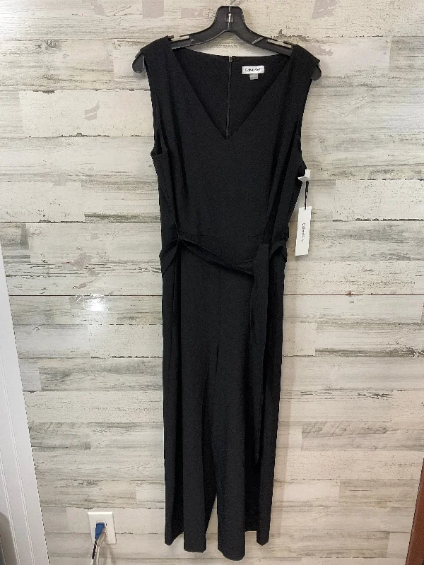 Jumpsuit By Calvin Klein In Black, Size: L Polka dot unclassified dresses