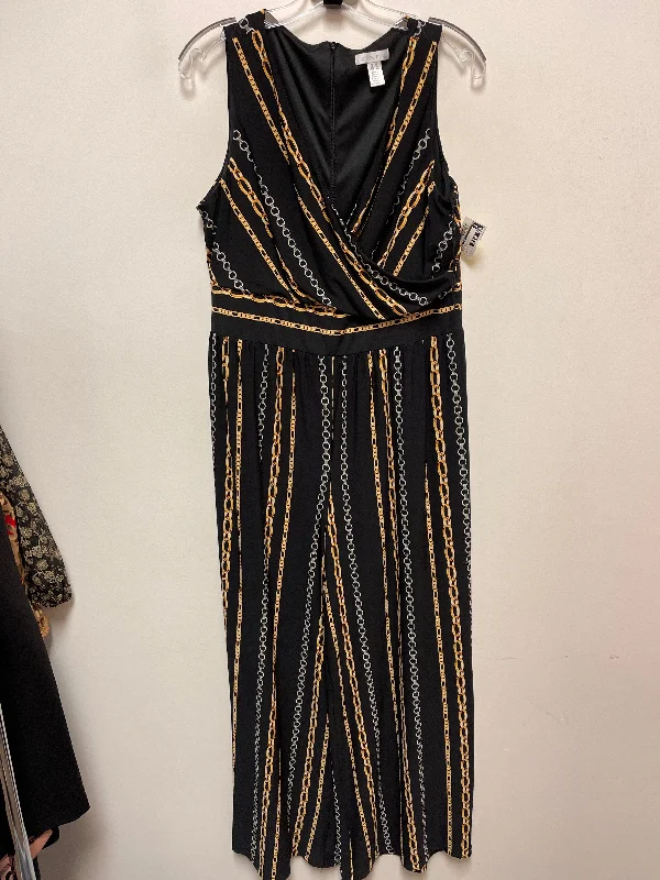 Jumpsuit By London Times In Black & Gold, Size: L Holiday unclassified dresses