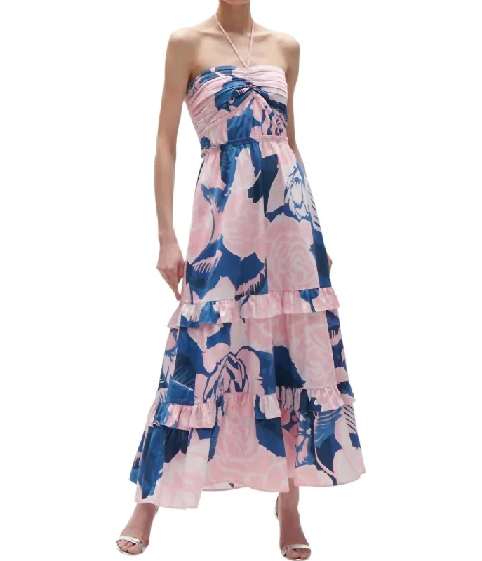 June Dress In Rose Garden Blue Vacation unclassified dresses